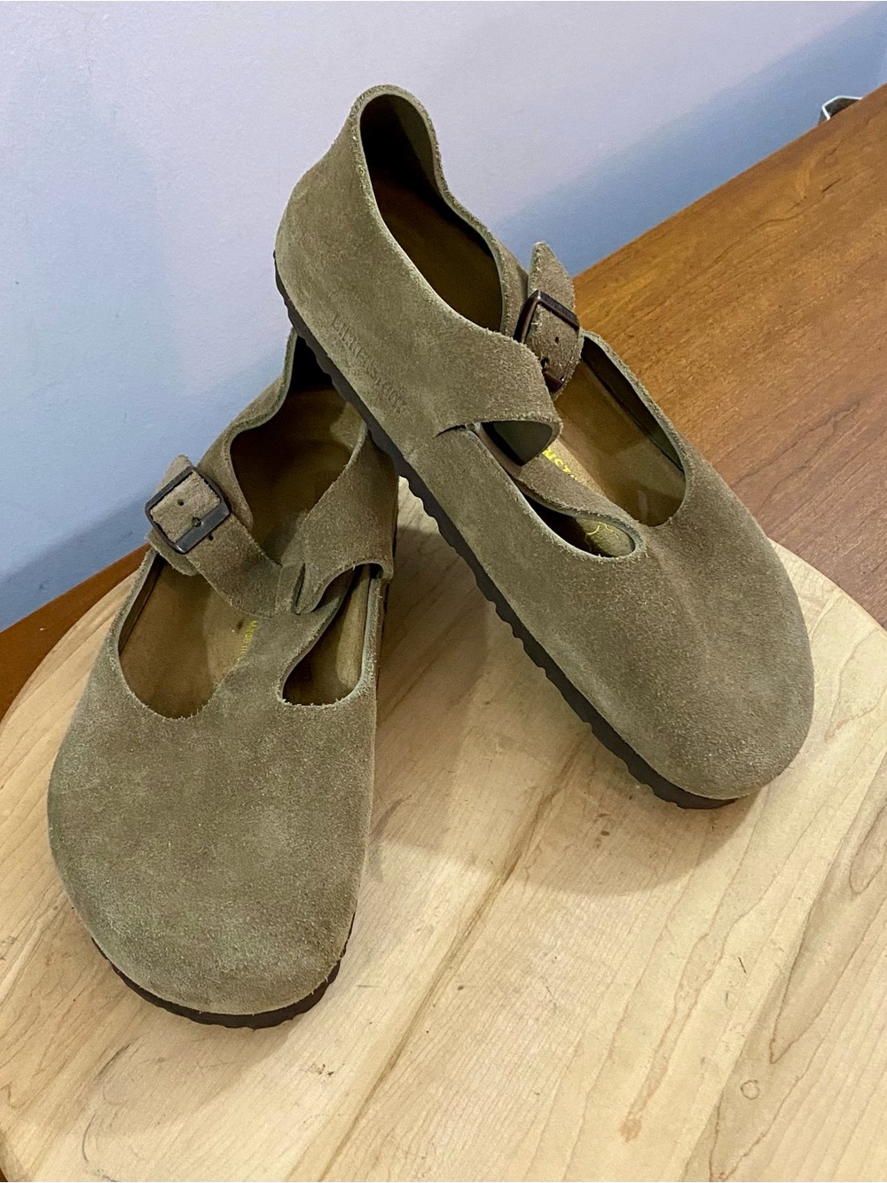 Birkenstock London Taupe Suede Clogs Shoes Loafers Mules Women’s Sz Sz 9-9.5 - Picture 2 of 14